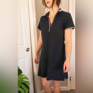 Tommy Hilfiger blue collar preppy dress size medium